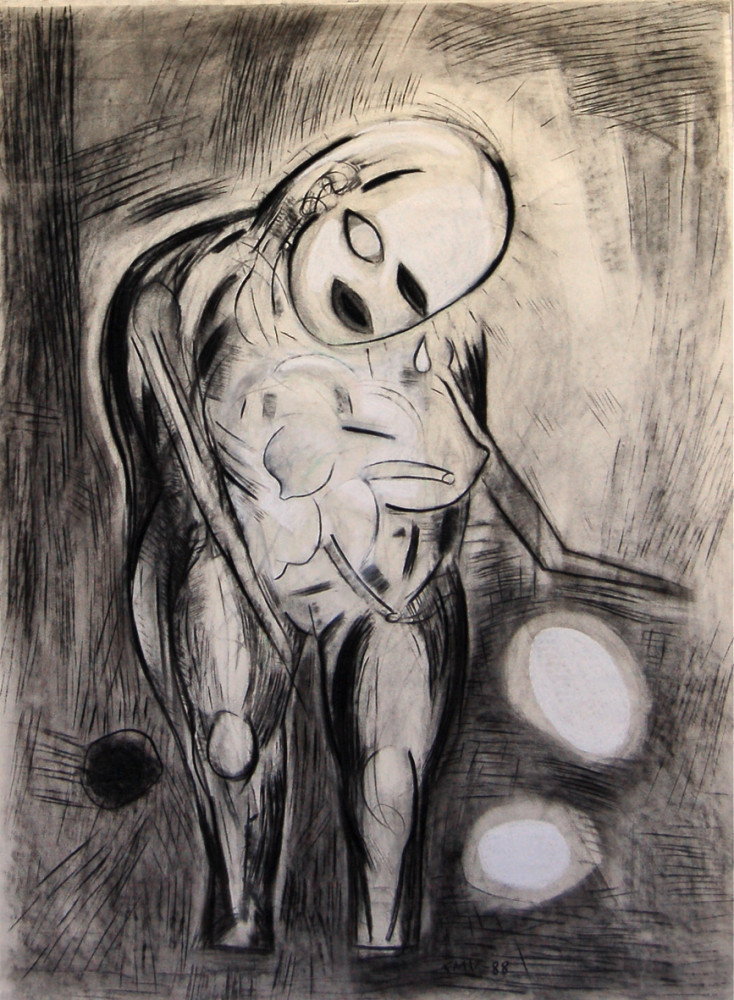 Wounded woman