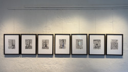 tusjtegninger inn i skogen